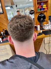 Clean back haircut detail