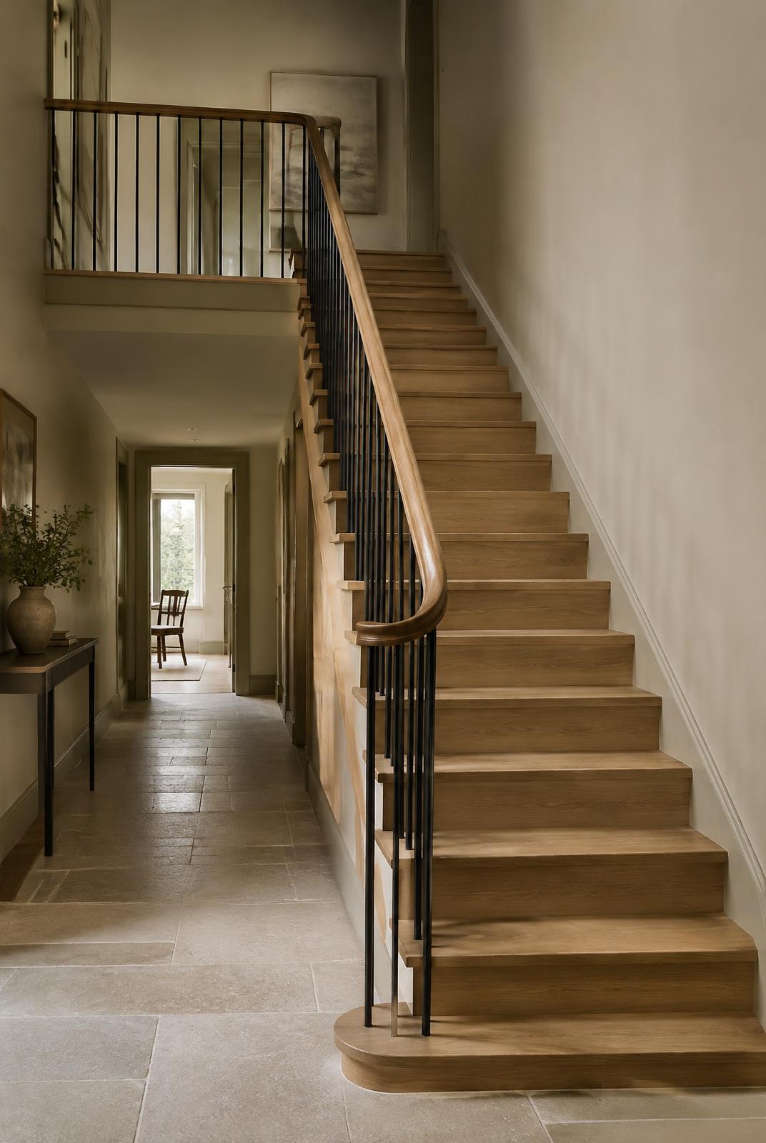 Oak staircase with slim balustrade (placeholder)